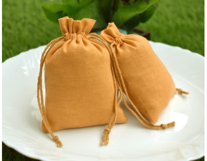 Eco Friendly Personalised Cotton Pouch With Drawstring For Jewelry Packaging, Wedding Favor Bags