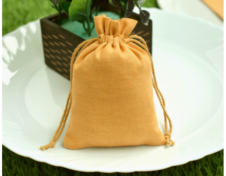 Eco Friendly Personalised Cotton Pouch With Drawstring For Jewelry Packaging, Wedding Favor Bags