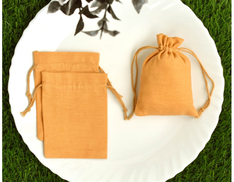 Eco Friendly Personalised Cotton Pouch With Drawstring For Jewelry Packaging, Wedding Favor Bags