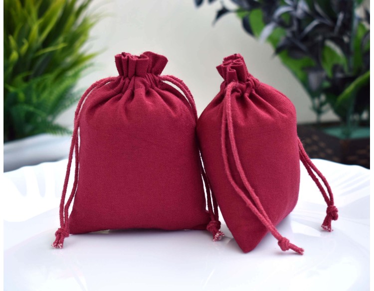 100 Red Custom Jewelry Pouches With Logo, Personalized Wedding Favor Bags