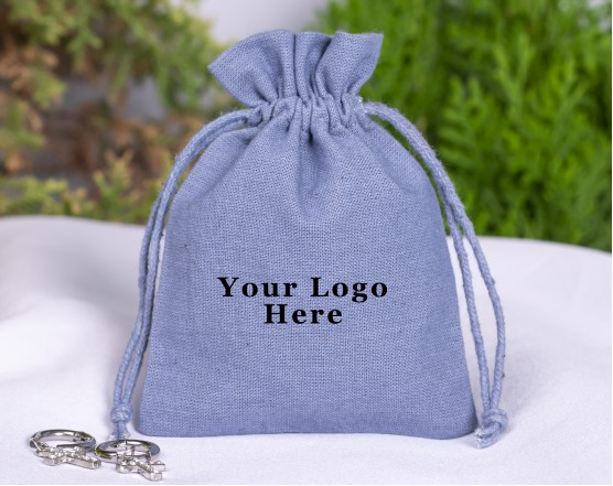 Custom Jewelry Packaging Pouch Personalized Wedding Favor Gift Bags (BG140,  Pack of 100, Light Gray)