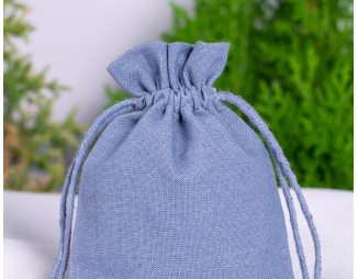 100 Grey Cotton Drawstring Pouches For Jewelry Packaging, Product Gift Packing With Brand Logo Print