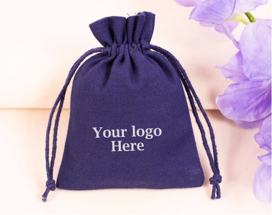 Custom Logo Printed Cotton Drawstring Bags
