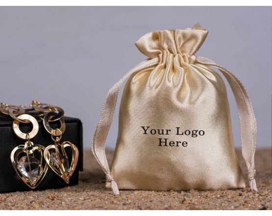 100 Pcs Orange Drawstring Jewelry Packaging Bags, Jewelry Pouch, Cotton  Favor Bag, Wedding Favor Bag, Dust Bag 