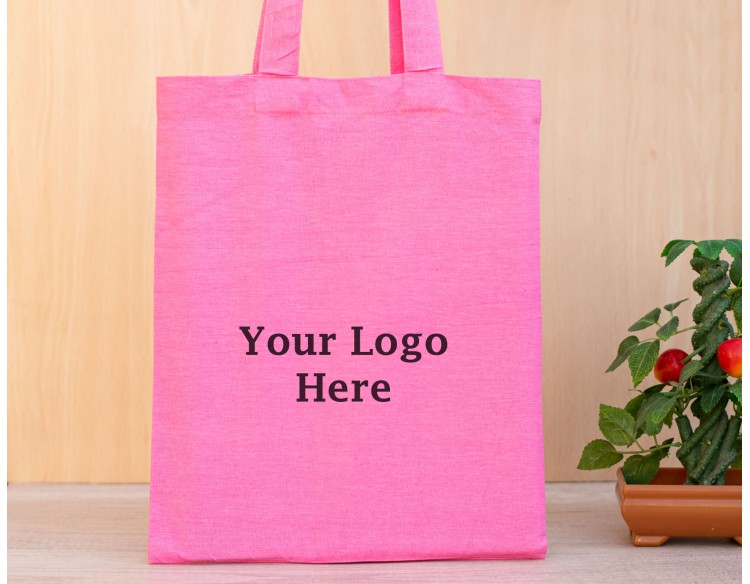 Pack of 25 Pink Cotton Tote Bag Reusable Grocery Shopping Cloth Bags