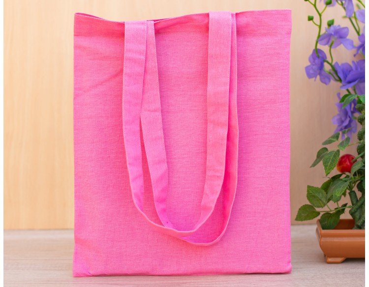 Pack of 25 Pink Cotton Tote Bag Reusable Grocery Shopping Cloth Bags