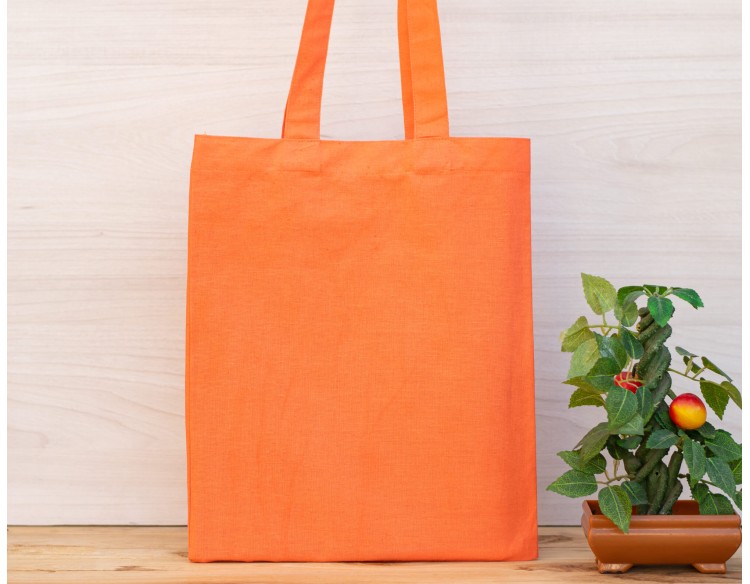 Pack of 25 Orange Cotton Tote Bags