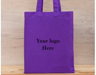 Set Of 25 Purple Tote Bag, Shoulder Bag, Customizable Brand Logo