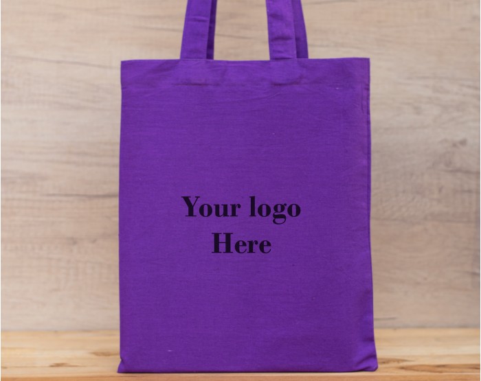 Purple Tote Bag - Set Of 25 Bags For Women, Customizable Brand Logo