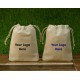 Eco Friendly Personalized Cotton Pouch With Drawstring For Jewellery Packaging, Wedding Favor Bags