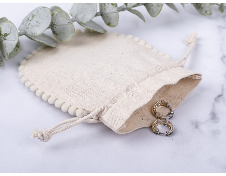 100 Natural Cotton Pouches, Custom Jewelry Packaging Pouch, Personalized Wedding Favor Bag