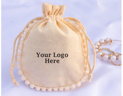 Set Of 100 Designer Wedding Favor Pouches, Custom Drawstring Pouch (Designer, BG153)