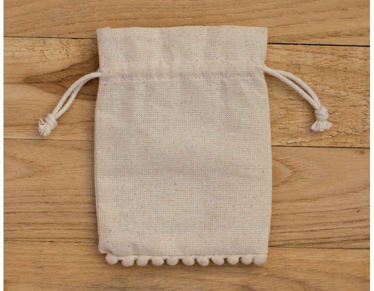 Pack Of 100 Natural Cotton Drawstring Pouch, Jewelry Packaging Bag, Custom Wedding Favor Bags