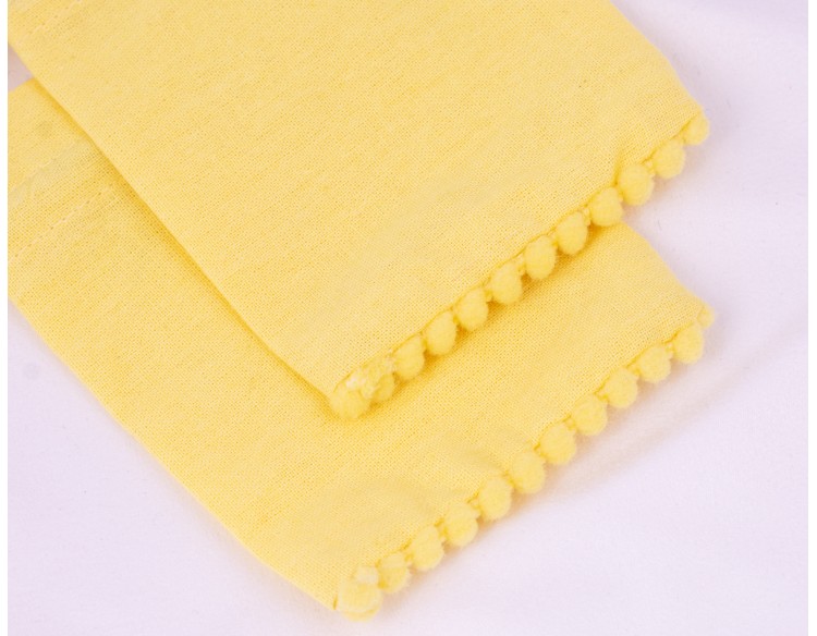  100 Yellow Bottom PomPom Cotton Drawstring Pouches For Jewelry Packaging With Brand Logo Print 