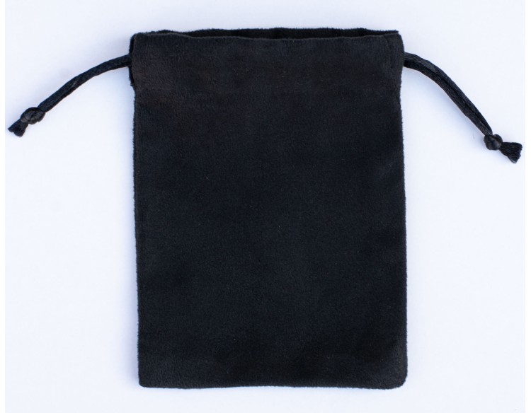 Pack Of 50 Black Suede Custom Drawstring Bag, Custom Jewelry Packaging Bag