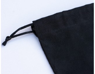 Pack Of 50 Black Suede Custom Drawstring Bag, Custom Jewelry Packaging Bag